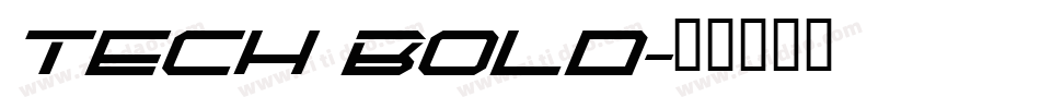Tech Bold字体转换